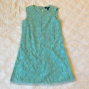 NWT BCBG AMELIE DRAPED SLEEVELESS LACE DRESS XS